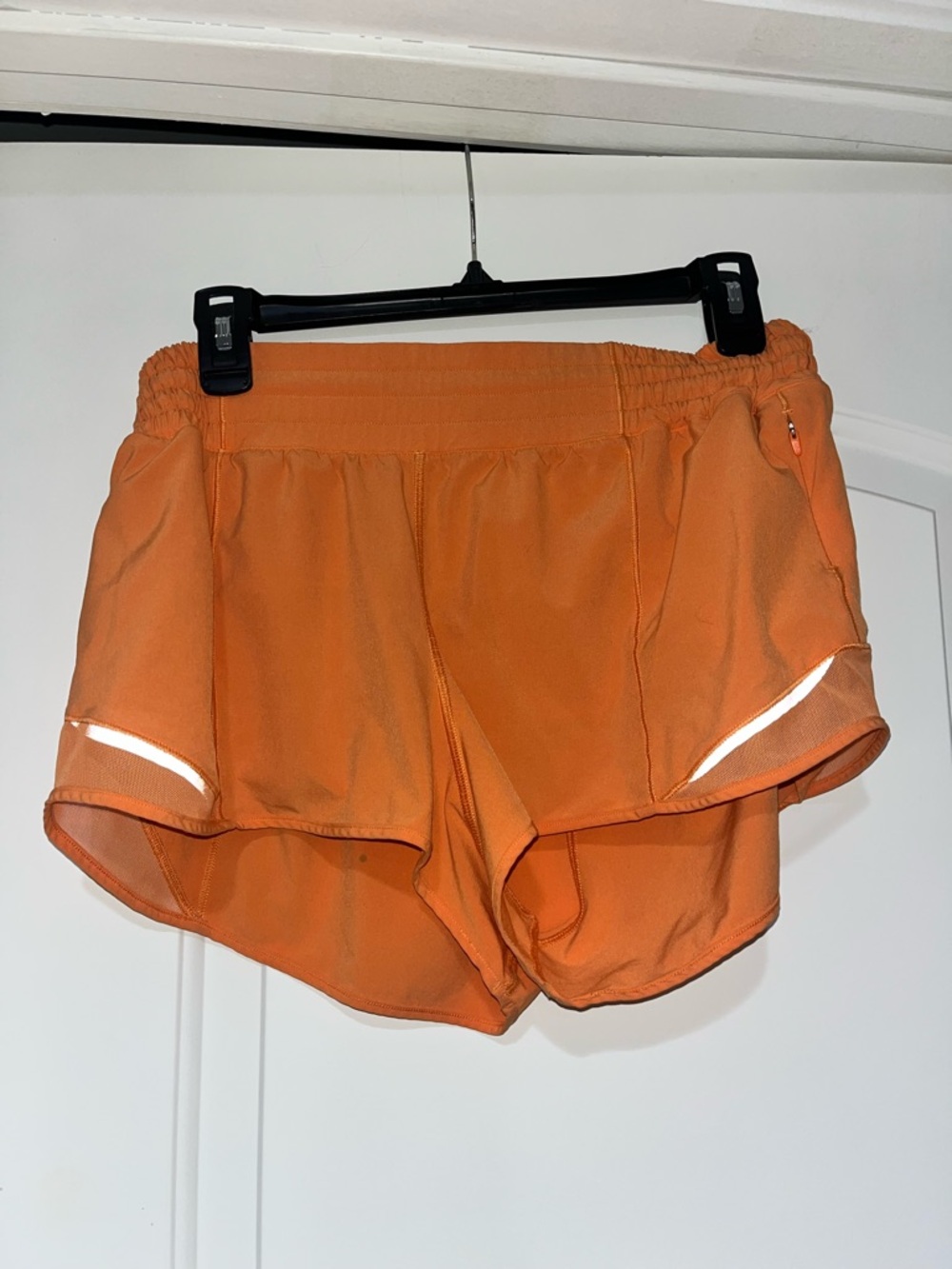 lululemon athletica Orange Women's Performance Running Shorts liner was cut out